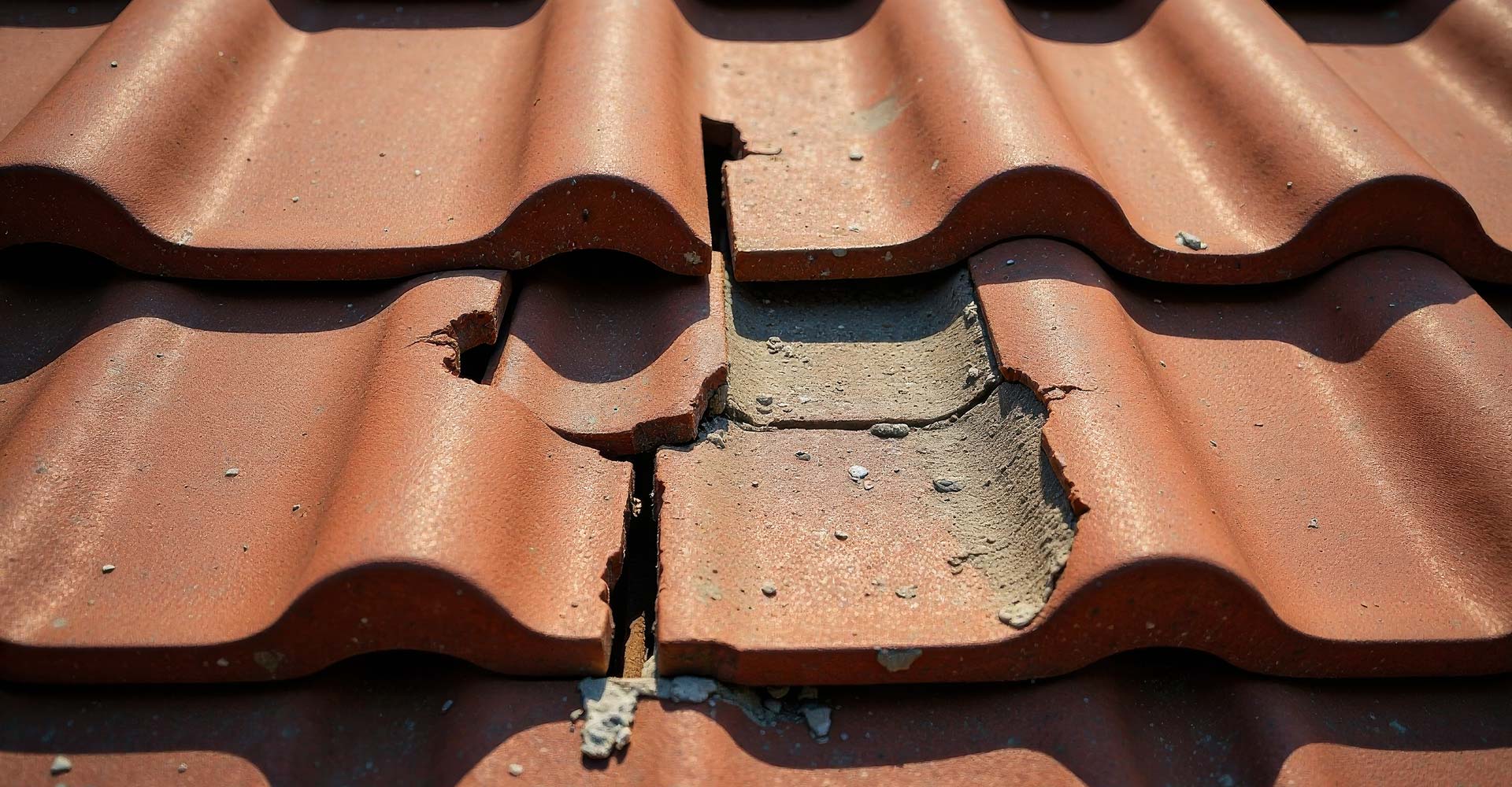 clay roof tiles in need of repair
